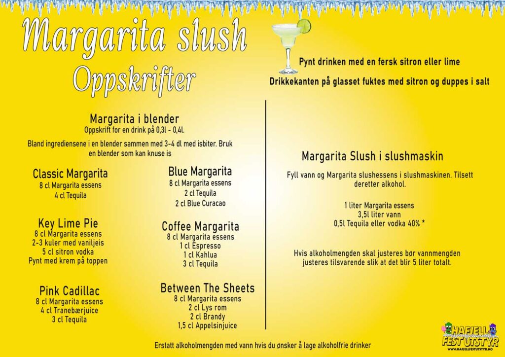 Oppskrift til margarita slush