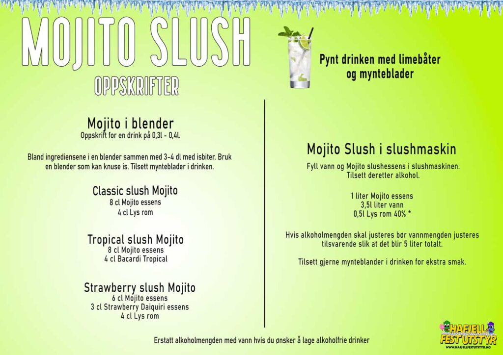 Oppskrift til mojito slush